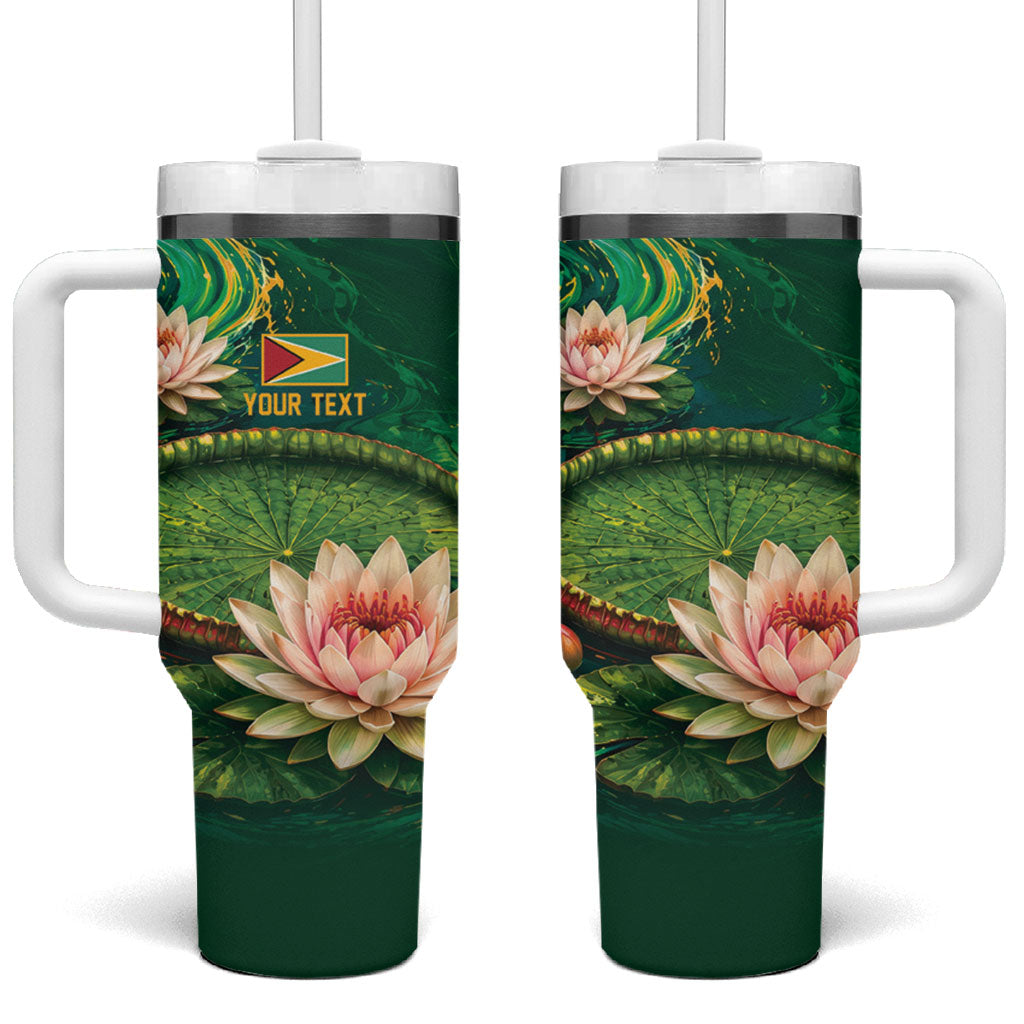 Custom Women’s Cricket Guyana Floral Series Tumbler With Handle Victoria Amazonica Giant Water Lily