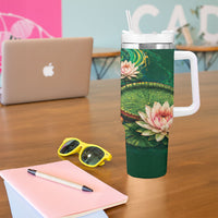Custom Women’s Cricket Guyana Floral Series Tumbler With Handle Victoria Amazonica Giant Water Lily