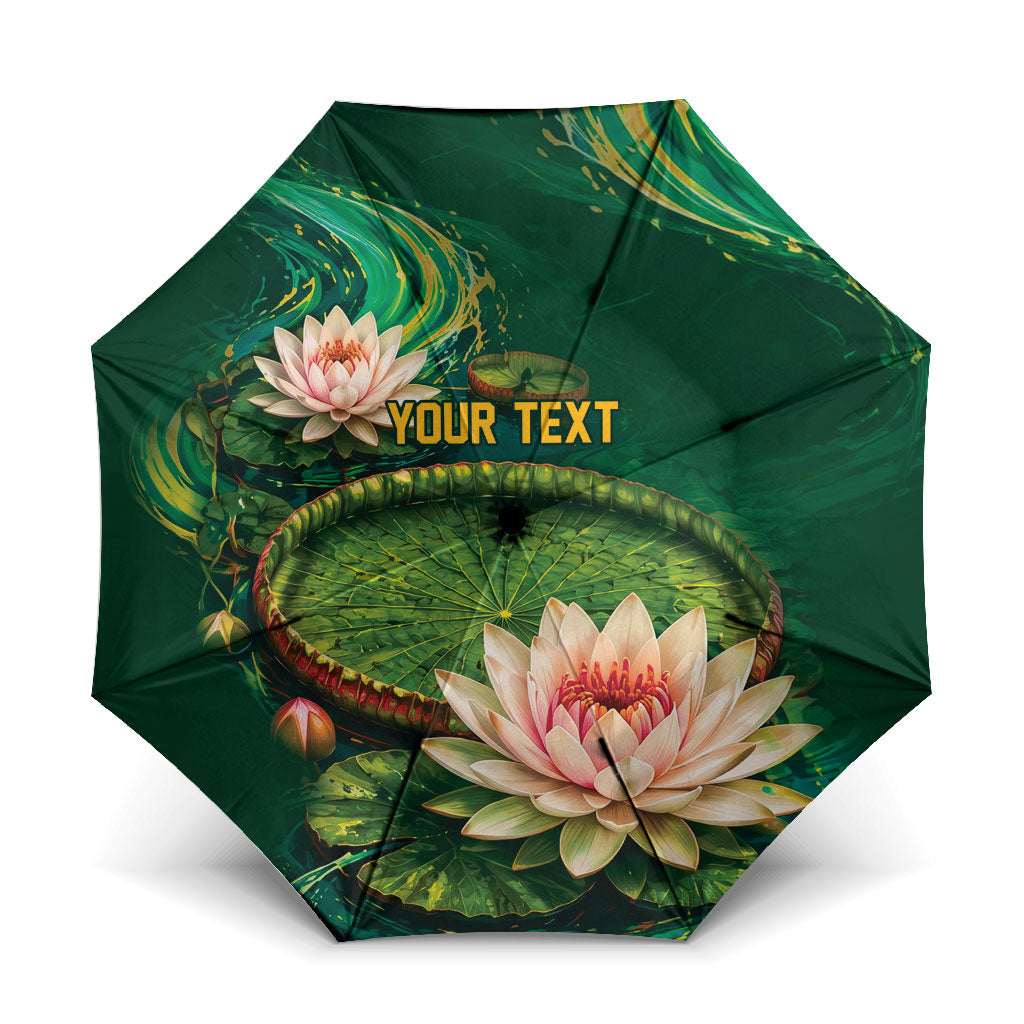 Custom Women’s Cricket Guyana Floral Series Umbrella Victoria Amazonica Giant Water Lily