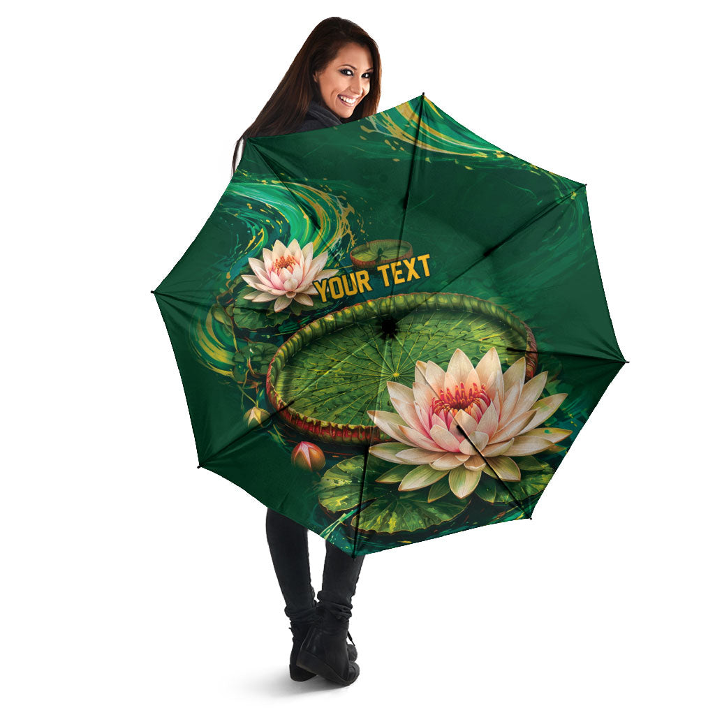 Custom Women’s Cricket Guyana Floral Series Umbrella Victoria Amazonica Giant Water Lily