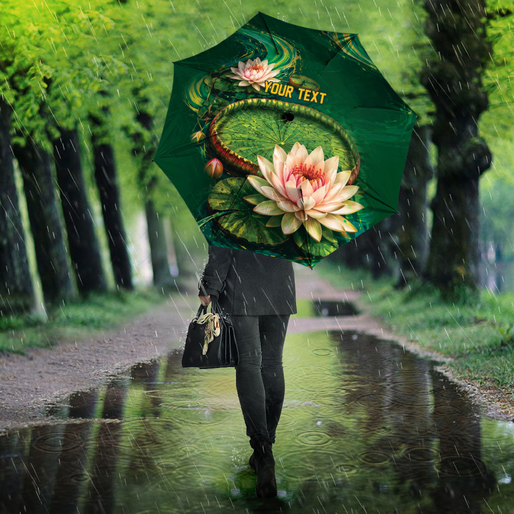 Custom Women’s Cricket Guyana Floral Series Umbrella Victoria Amazonica Giant Water Lily