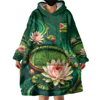 Custom Women’s Cricket Guyana Floral Series Wearable Blanket Hoodie Victoria Amazonica Giant Water Lily
