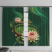 Custom Women’s Cricket Guyana Floral Series Window Curtain Victoria Amazonica Giant Water Lily