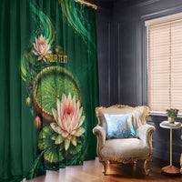 Custom Women’s Cricket Guyana Floral Series Window Curtain Victoria Amazonica Giant Water Lily