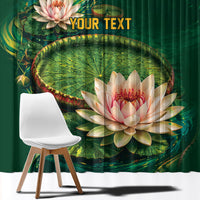 Custom Women’s Cricket Guyana Floral Series Window Curtain Victoria Amazonica Giant Water Lily