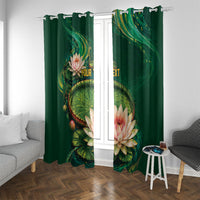 Custom Women’s Cricket Guyana Floral Series Window Curtain Victoria Amazonica Giant Water Lily