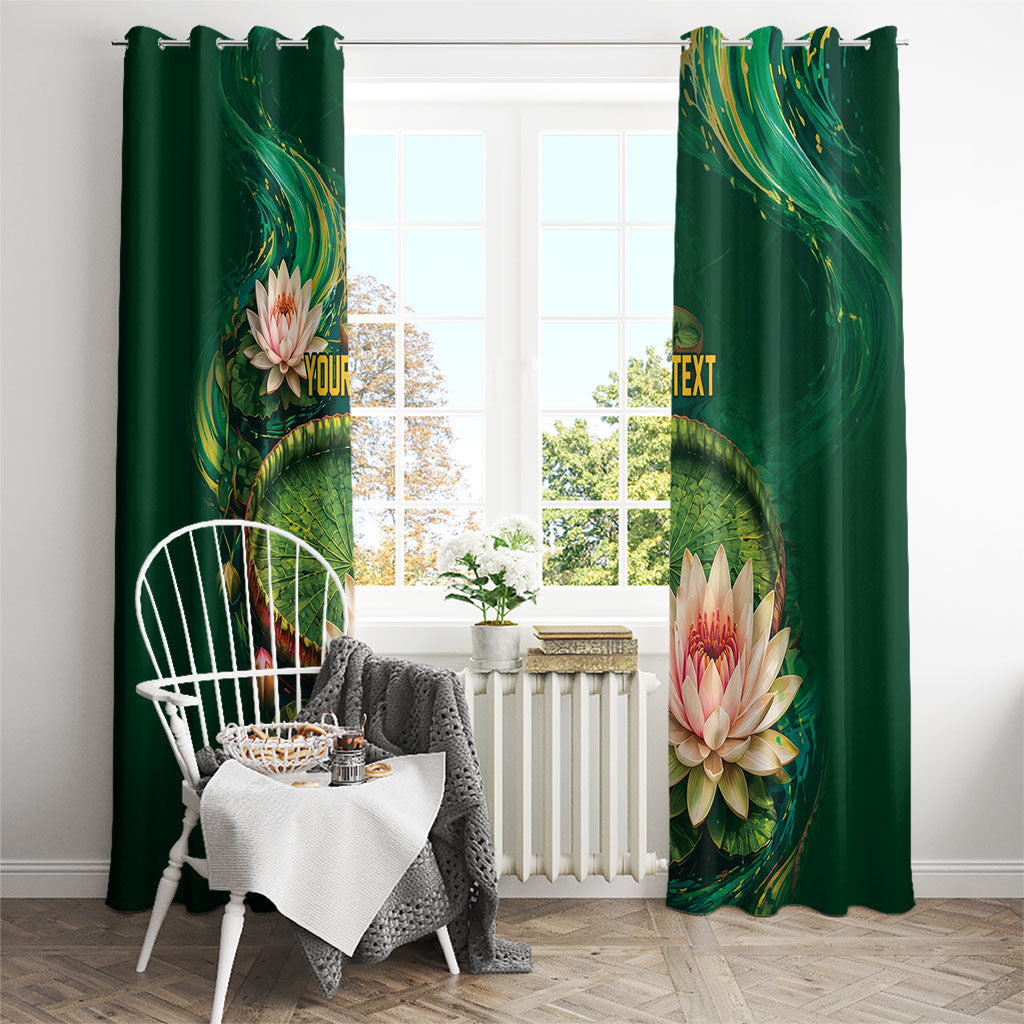 Custom Women’s Cricket Guyana Floral Series Window Curtain Victoria Amazonica Giant Water Lily