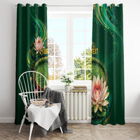 Custom Women’s Cricket Guyana Floral Series Window Curtain Victoria Amazonica Giant Water Lily