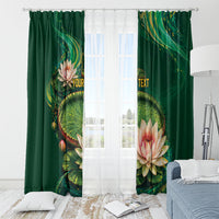 Custom Women’s Cricket Guyana Floral Series Window Curtain Victoria Amazonica Giant Water Lily