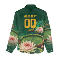 Custom Women’s Cricket Guyana Floral Series Women Casual Shirt Victoria Amazonica Giant Water Lily