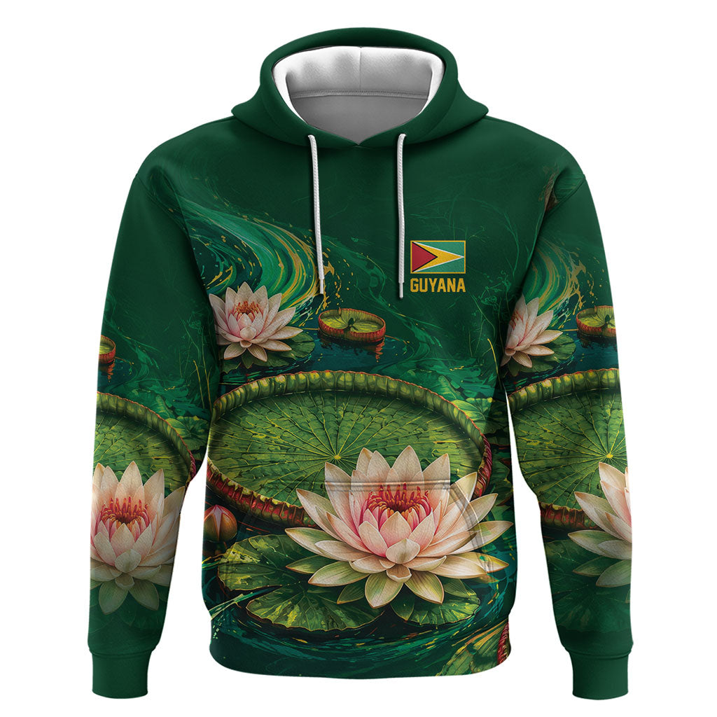 Custom Women’s Cricket Guyana Floral Series Zip Hoodie Victoria Amazonica Giant Water Lily