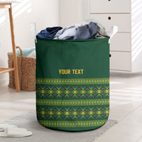 Custom Women’s Cricket Guyana Floral Series Laundry Basket Rainforest Floral Geometry Motif