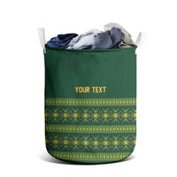 Custom Women’s Cricket Guyana Floral Series Laundry Basket Rainforest Floral Geometry Motif