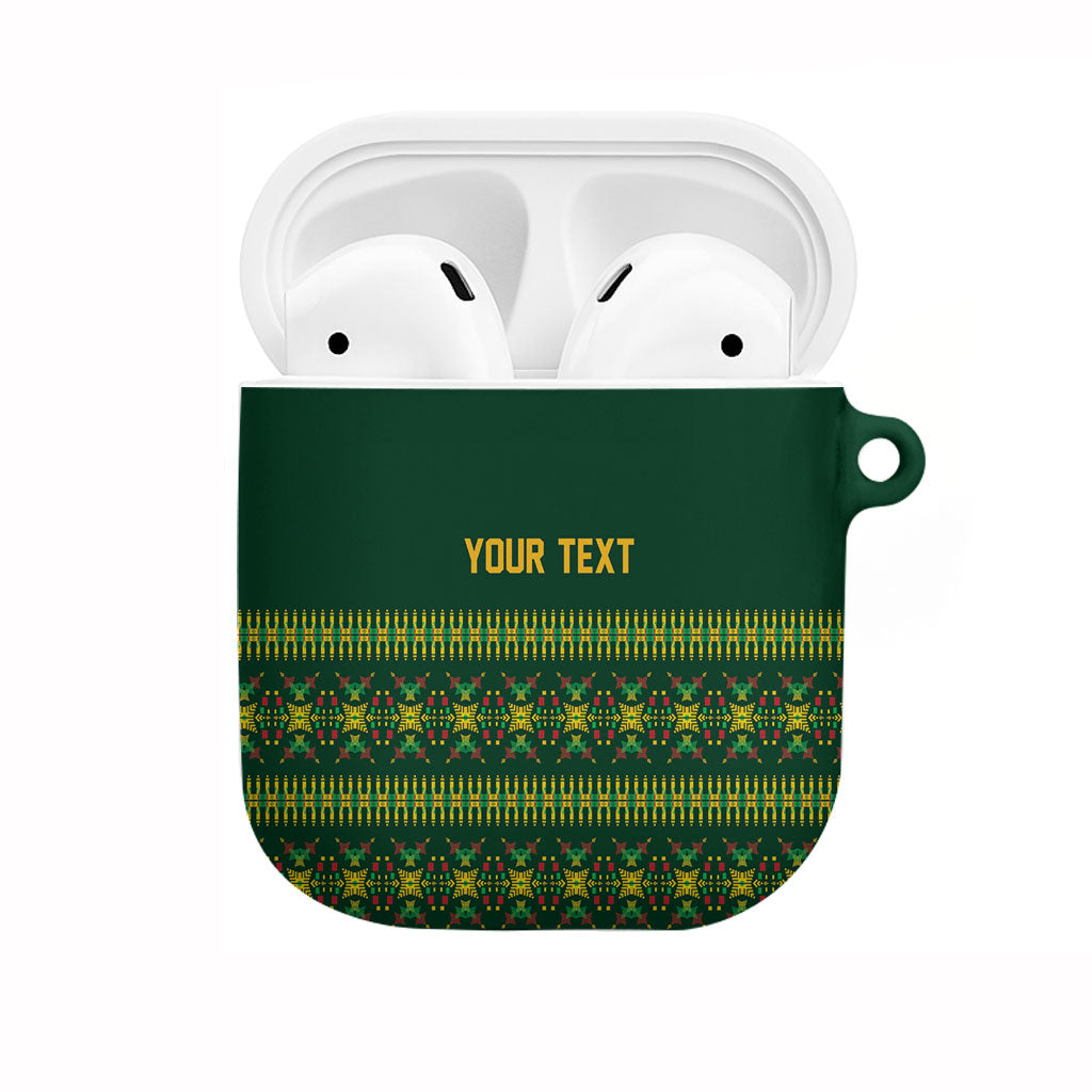 Custom Women’s Cricket Guyana Floral Series AirPods Case Rainforest Floral Geometry Motif