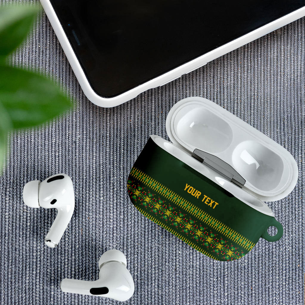 Custom Women’s Cricket Guyana Floral Series AirPods Case Rainforest Floral Geometry Motif