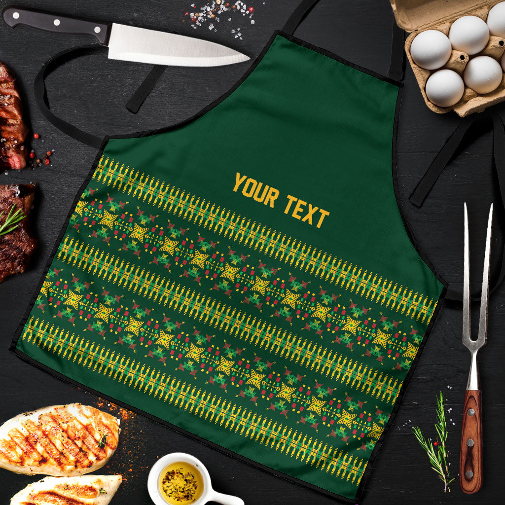 Custom Women’s Cricket Guyana Floral Series Apron Rainforest Floral Geometry Motif