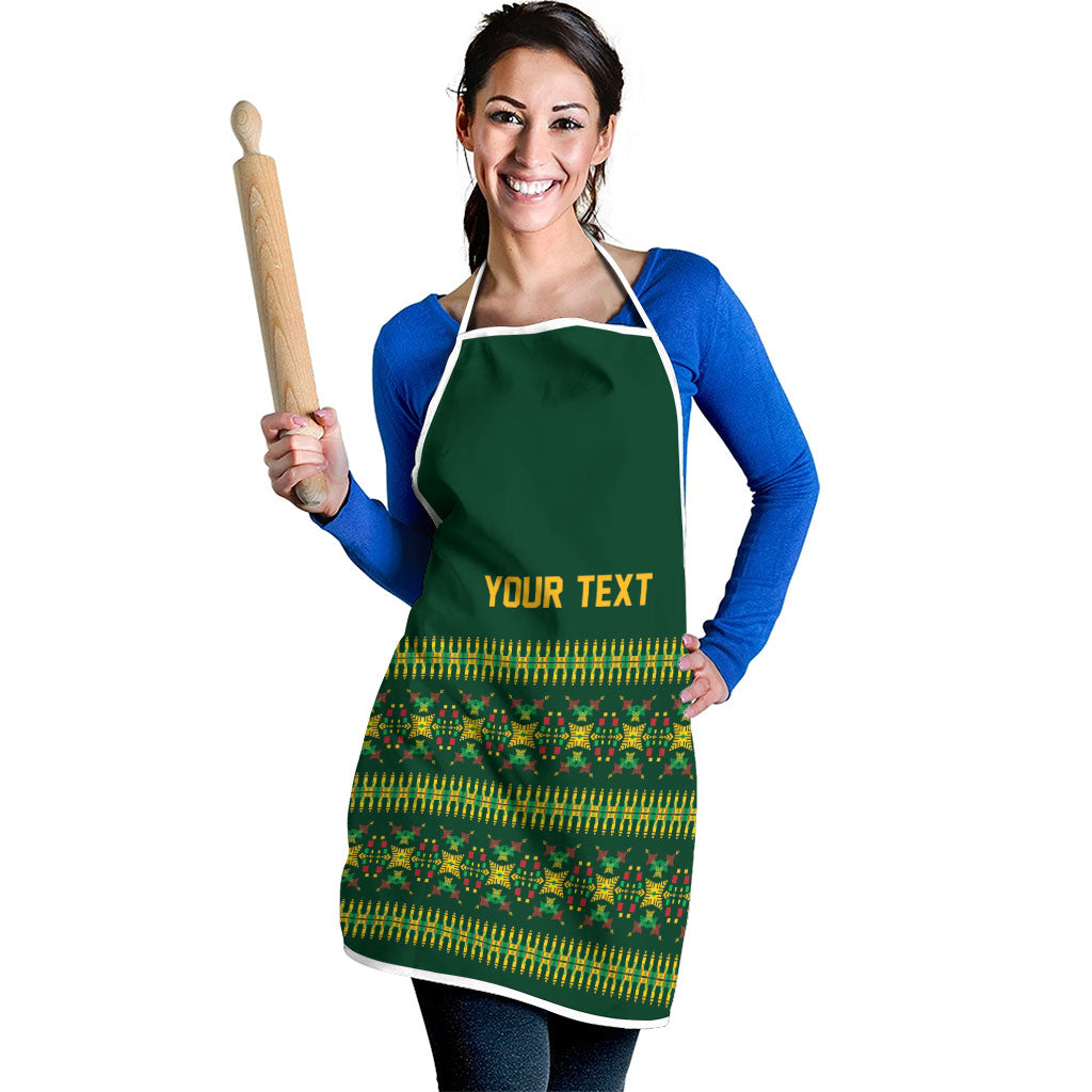 Custom Women’s Cricket Guyana Floral Series Apron Rainforest Floral Geometry Motif