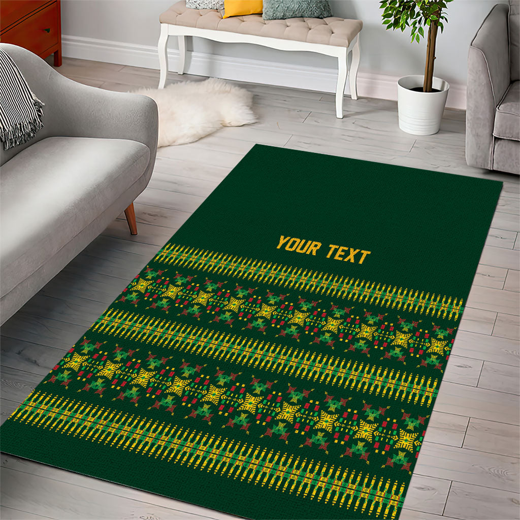 Custom Women’s Cricket Guyana Floral Series Area Rug Rainforest Floral Geometry Motif