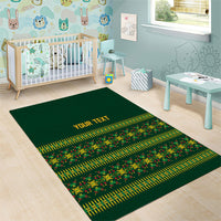 Custom Women’s Cricket Guyana Floral Series Area Rug Rainforest Floral Geometry Motif