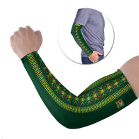 Custom Women’s Cricket Guyana Floral Series Arm Sleeves Rainforest Floral Geometry Motif