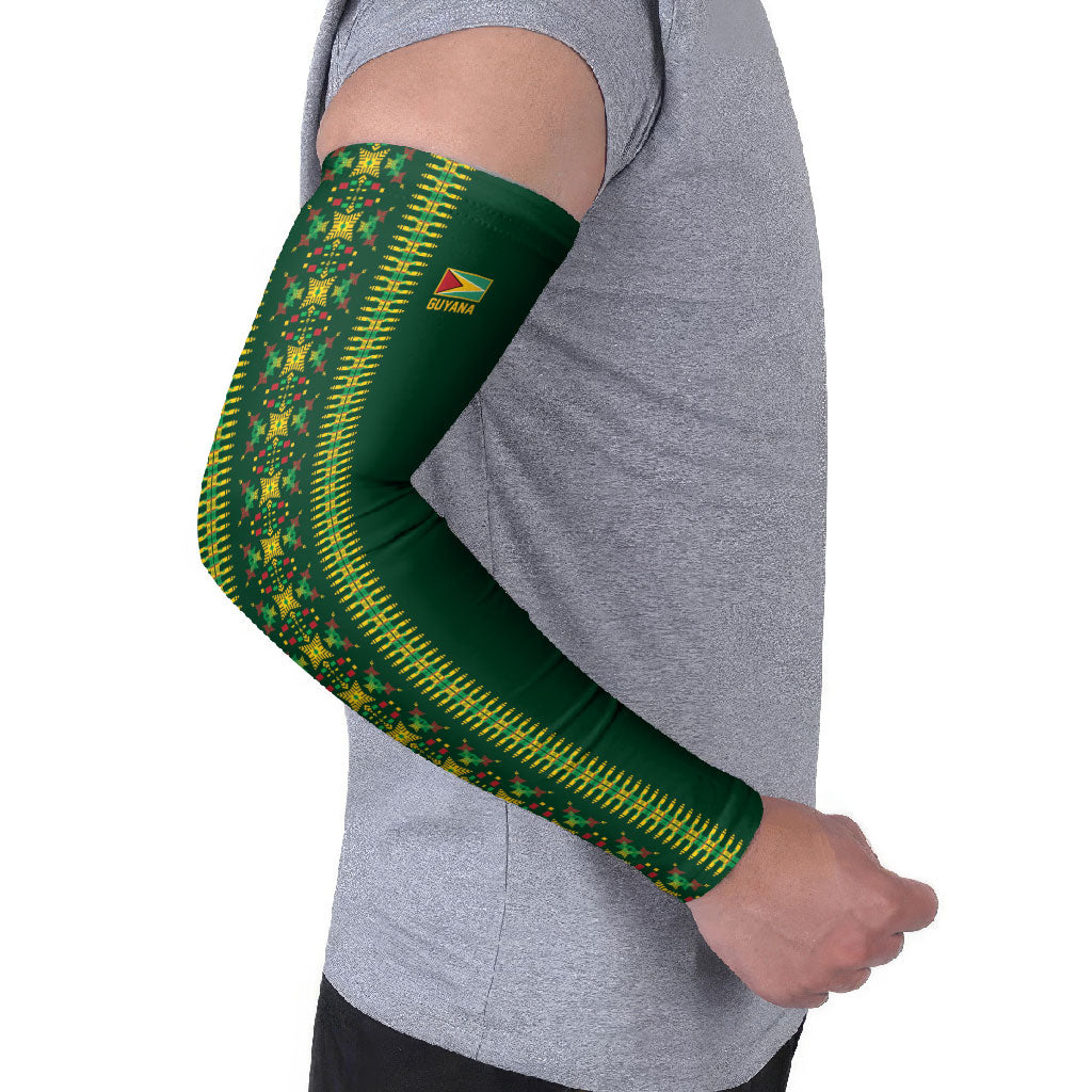 Custom Women’s Cricket Guyana Floral Series Arm Sleeves Rainforest Floral Geometry Motif
