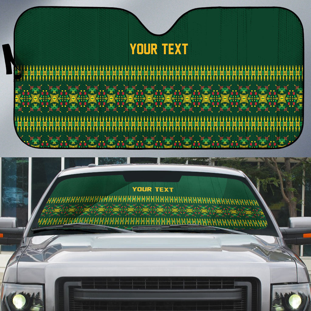 Custom Women’s Cricket Guyana Floral Series Auto Sun Shade Rainforest Floral Geometry Motif