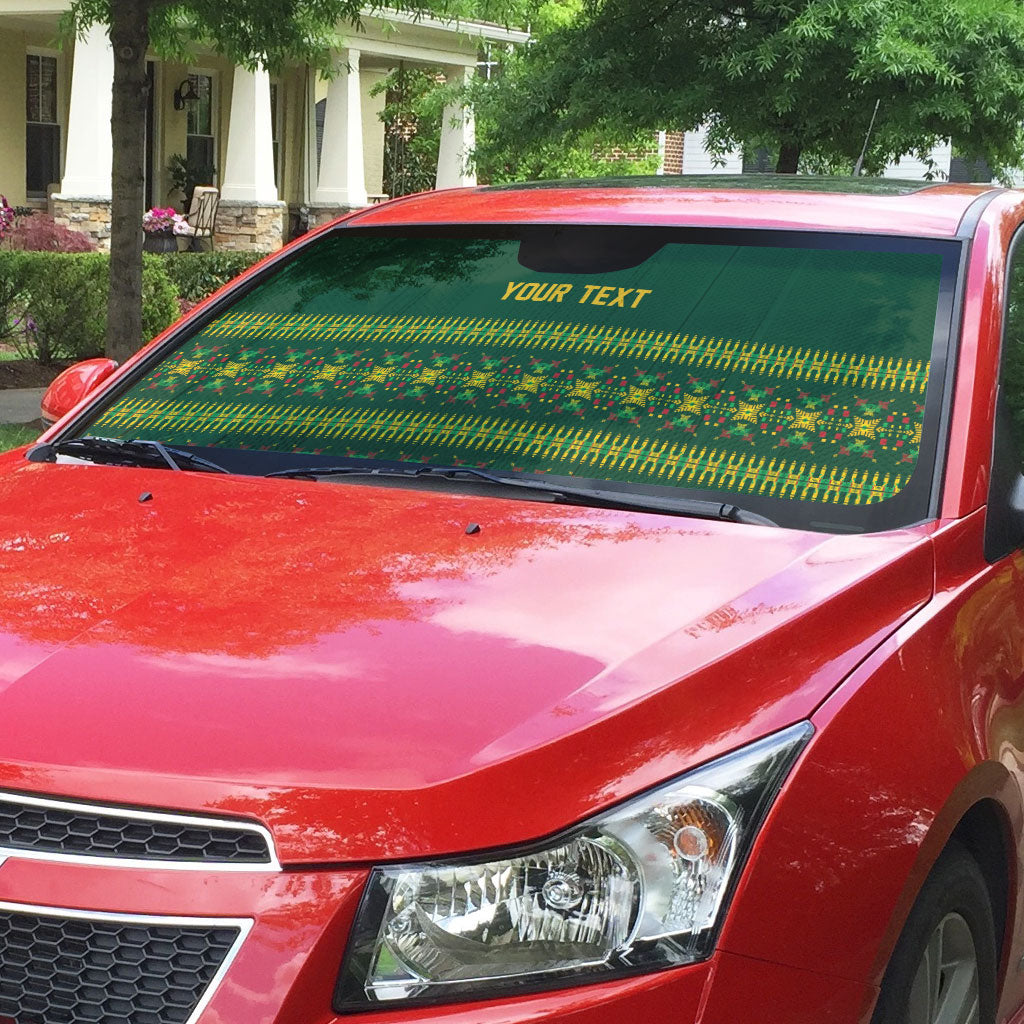 Custom Women’s Cricket Guyana Floral Series Auto Sun Shade Rainforest Floral Geometry Motif