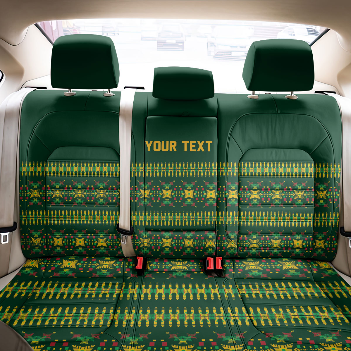 Custom Women’s Cricket Guyana Floral Series Back Car Seat Cover Rainforest Floral Geometry Motif
