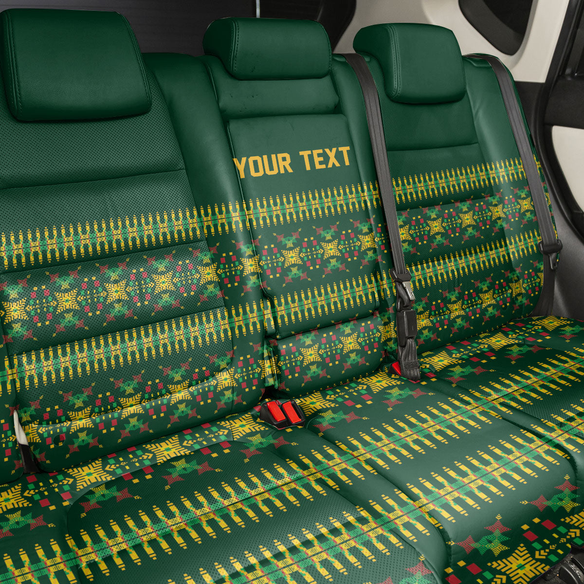 Custom Women’s Cricket Guyana Floral Series Back Car Seat Cover Rainforest Floral Geometry Motif
