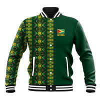 Custom Women’s Cricket Guyana Floral Series Baseball Jacket Rainforest Floral Geometry Motif
