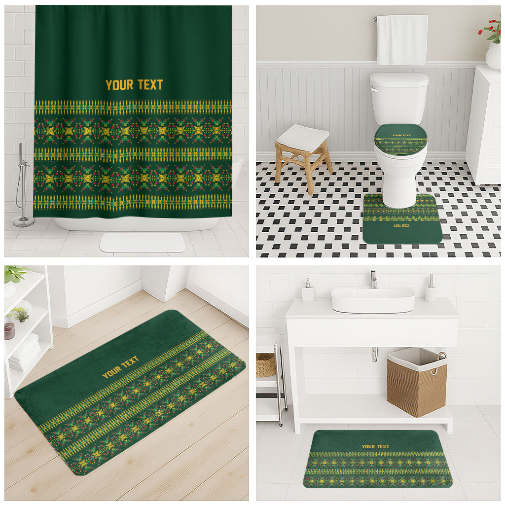 Custom Women’s Cricket Guyana Floral Series Bathroom Set Rainforest Floral Geometry Motif