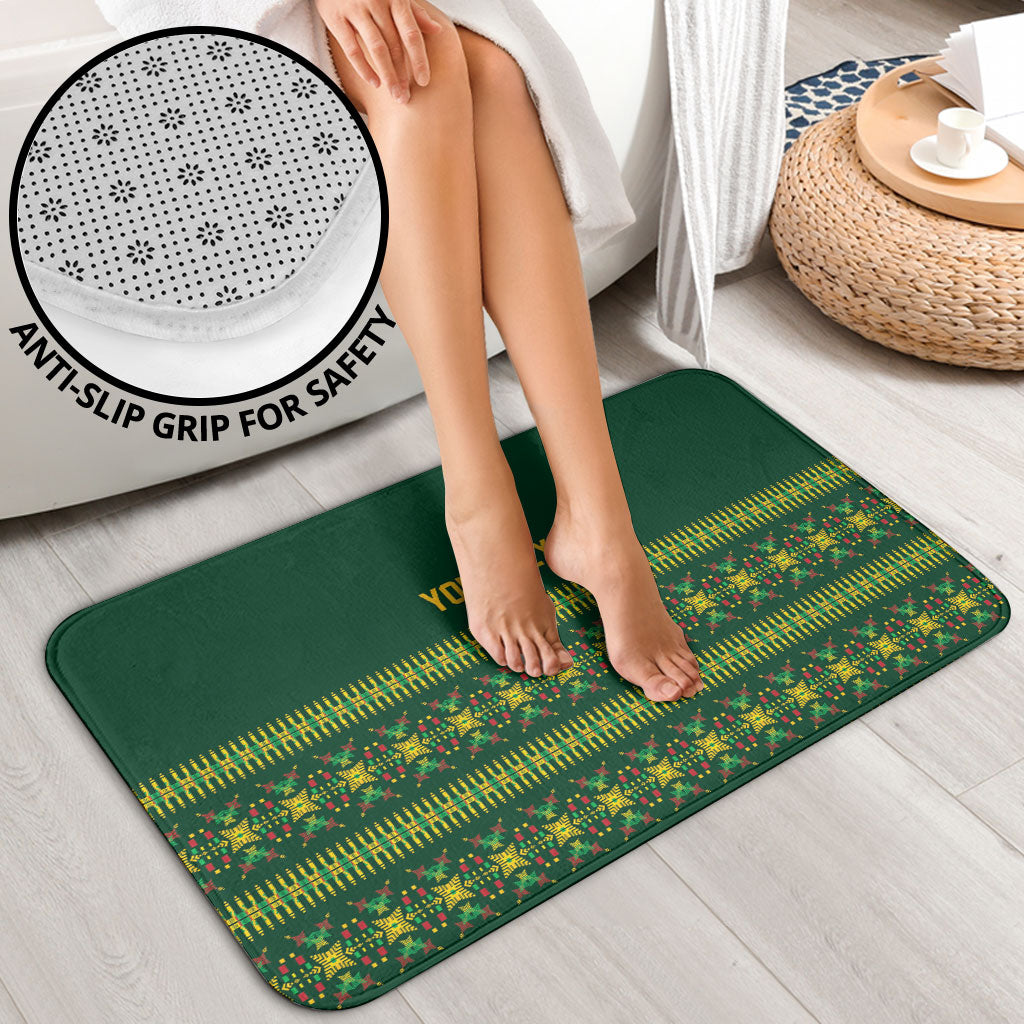 Custom Women’s Cricket Guyana Floral Series Bathroom Set Rainforest Floral Geometry Motif