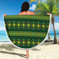 Custom Women’s Cricket Guyana Floral Series Beach Blanket Rainforest Floral Geometry Motif