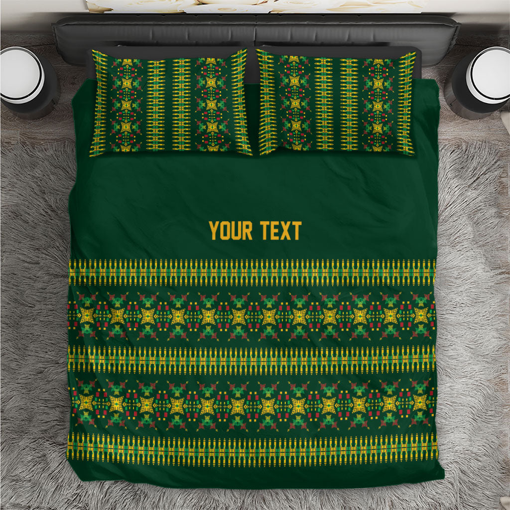 Custom Women’s Cricket Guyana Floral Series Bedding Set Rainforest Floral Geometry Motif