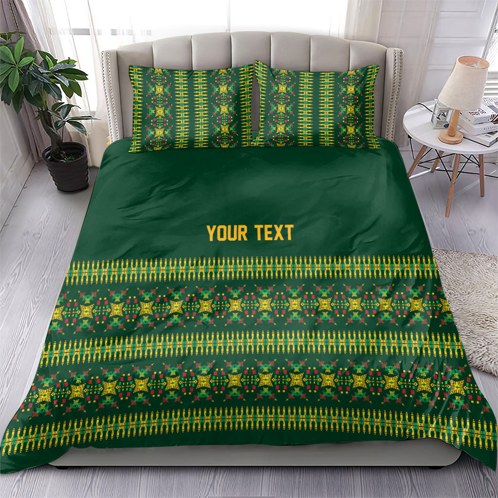 Custom Women’s Cricket Guyana Floral Series Bedding Set Rainforest Floral Geometry Motif