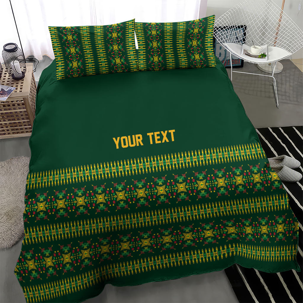 Custom Women’s Cricket Guyana Floral Series Bedding Set Rainforest Floral Geometry Motif