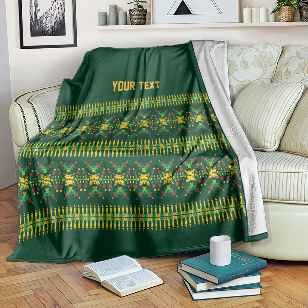 Custom Women’s Cricket Guyana Floral Series Blanket Rainforest Floral Geometry Motif