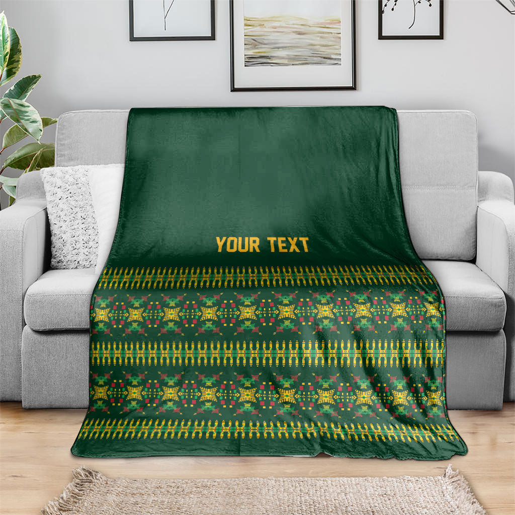 Custom Women’s Cricket Guyana Floral Series Blanket Rainforest Floral Geometry Motif