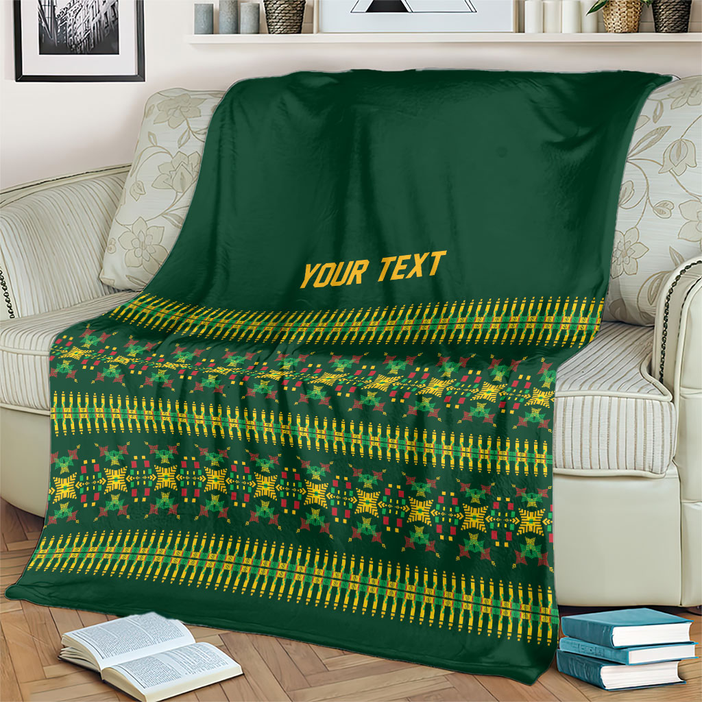 Custom Women’s Cricket Guyana Floral Series Blanket Rainforest Floral Geometry Motif