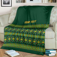 Custom Women’s Cricket Guyana Floral Series Blanket Rainforest Floral Geometry Motif