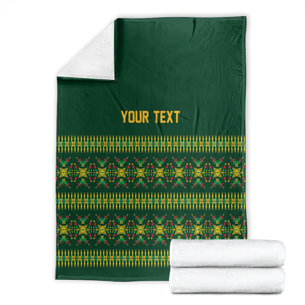 Custom Women’s Cricket Guyana Floral Series Blanket Rainforest Floral Geometry Motif