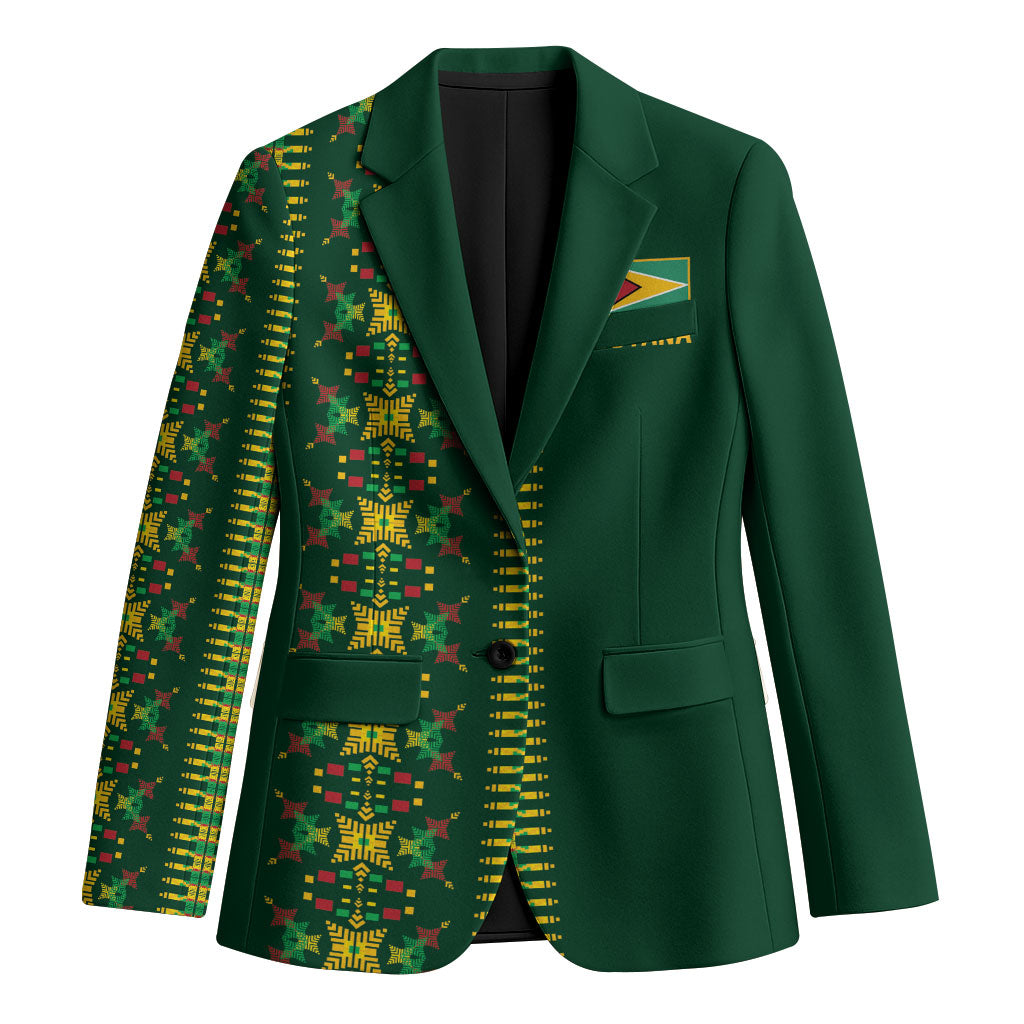 Custom Women’s Cricket Guyana Floral Series Blazer Rainforest Floral Geometry Motif