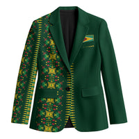 Custom Women’s Cricket Guyana Floral Series Blazer Rainforest Floral Geometry Motif
