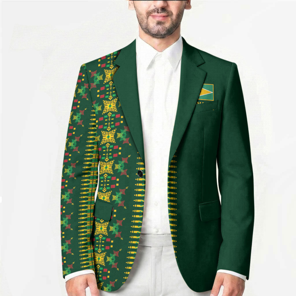 Custom Women’s Cricket Guyana Floral Series Blazer Rainforest Floral Geometry Motif