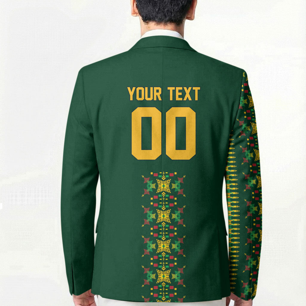 Custom Women’s Cricket Guyana Floral Series Blazer Rainforest Floral Geometry Motif