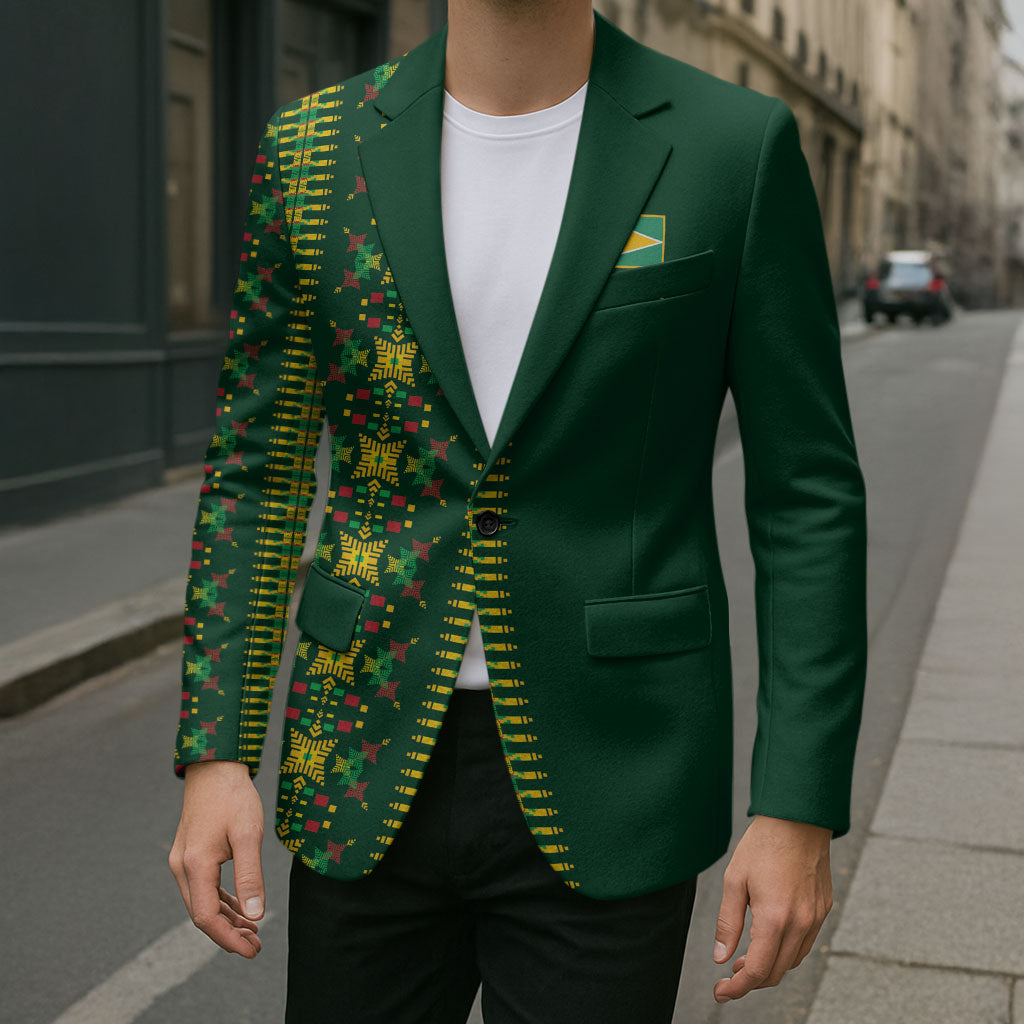 Custom Women’s Cricket Guyana Floral Series Blazer Rainforest Floral Geometry Motif