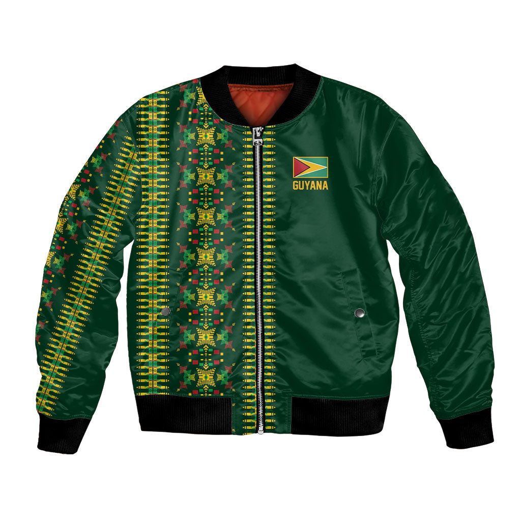 Custom Women’s Cricket Guyana Floral Series Bomber Jacket Rainforest Floral Geometry Motif