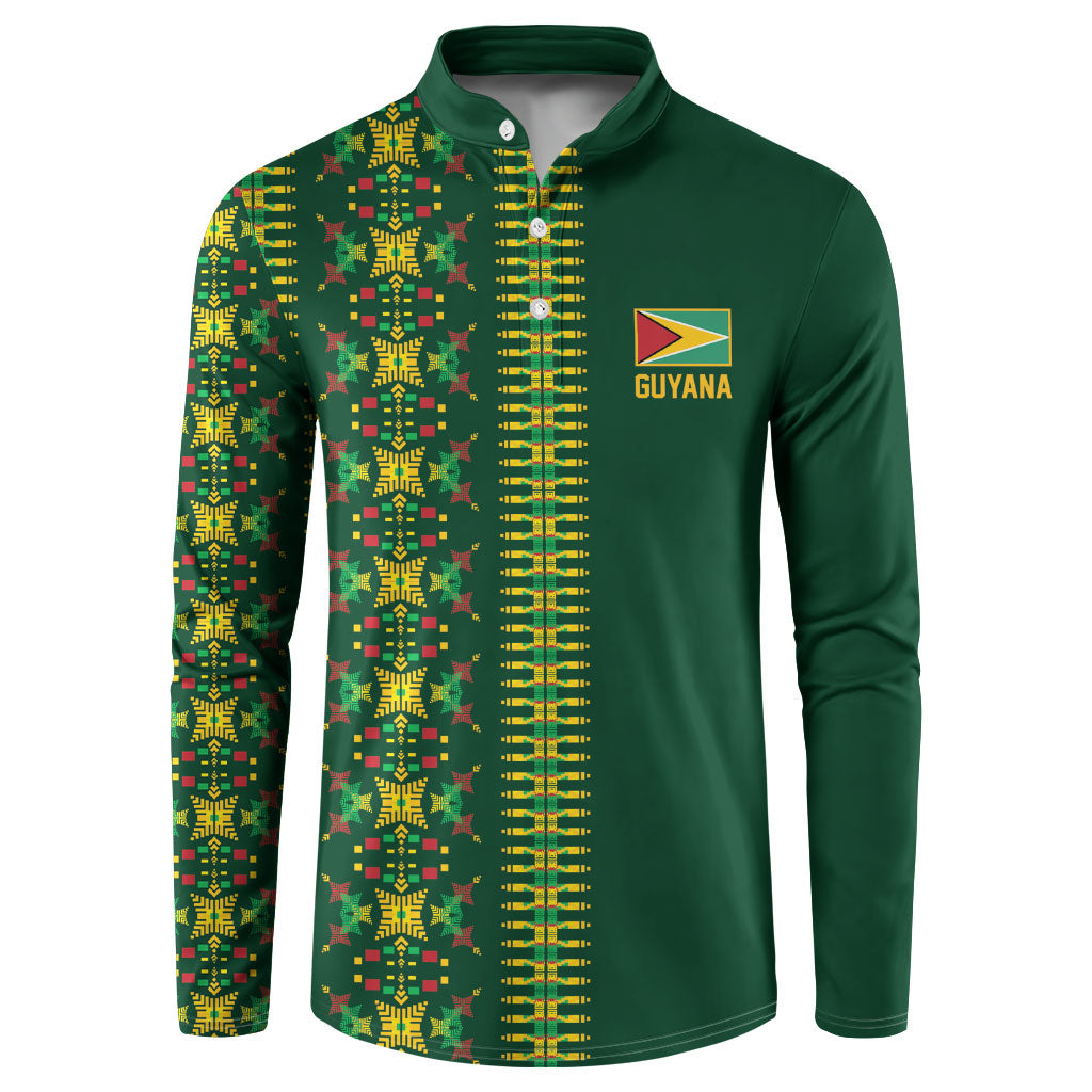 Custom Women’s Cricket Guyana Floral Series Button Sweatshirt Rainforest Floral Geometry Motif