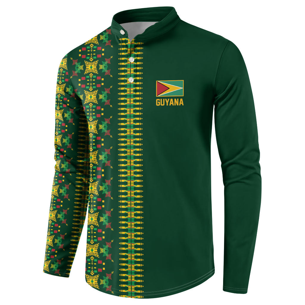 Custom Women’s Cricket Guyana Floral Series Button Sweatshirt Rainforest Floral Geometry Motif