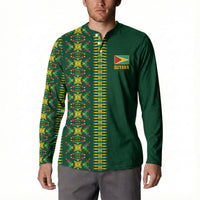 Custom Women’s Cricket Guyana Floral Series Button Sweatshirt Rainforest Floral Geometry Motif